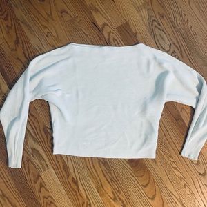 F21 White Boatneck Sweater